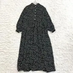 Ballsey マーガレットプリント ウエストギャザーロングワンピース