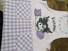 Kuromi エプロン パープルチェック
