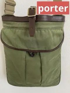 ☆人気ブランドporterコッピショルダーバッググリーン A4サイズ多機能性☆