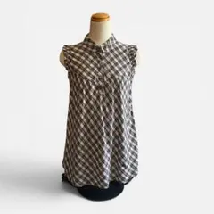Burberry ノースリーブチェック柄シャツ 38号（Mサイズ） - メルカリ