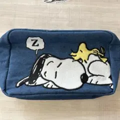 スヌーピー デニム風ポーチ