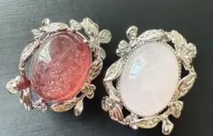 特大★ストロベリークォーツ ローズクォーツ★パーツ 天然石 パワーストーン