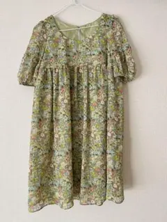 earth music & ecology花柄膝丈ワンピース