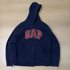 【大人気】Y2K old GAP ジップ パーカー デカロゴ 00s 平成 厚手