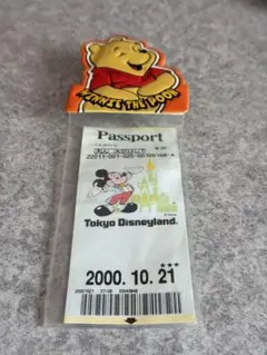 中古　東京ディズニーランド チケットホルダー 使用済パスポート　破損箇所あります