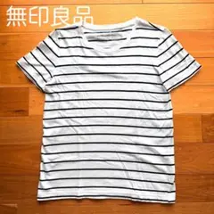 【無印良品】MUJI ボーダー Tシャツ 半袖 Sのサムネイル