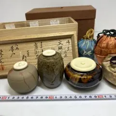 ☆茶3 三ツ入茶入　文琳　備前　陶峰　丹波　信水定一　共箱　東S8-0316① 2026年最新】文琳茶入の人気アイテム - メルカリ
