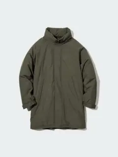ユニクロ 防風パデッドコート Mサイズ カーキ／オリーブ 美品 2022年購入
