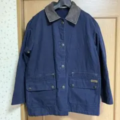 90s Timberland ダック地 フィールドジャケット コート 襟レザー