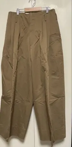 GU beautiful people タックワイドパンツ ベージュ Lサイズ