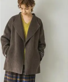 アーバンリサーチ　シャンブレーウールリバーコート　ブラウン