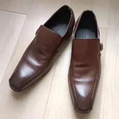 日本製 whoop-de-doo 39 レザースリッポン ローファー 茶のサムネイル