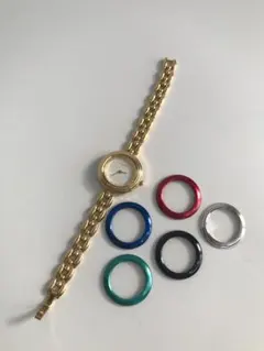 【稼働品】人気 美品 GUCCI チェンジベゼル ウォッチ 腕時計 6色