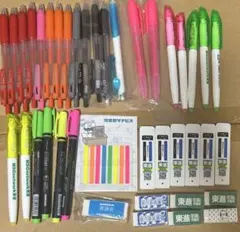 消しゴム　シャーペン　ペン　付箋　芯　マーカー　 セット　文房具
