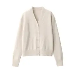 婦人　洗えるウールミドルゲージＶネックカーディガン