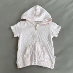 ジェラピケ　パーカー　80-90㎝　ピンク　星柄