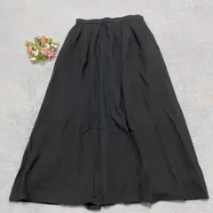 タックフレアロングスカート リネンブレンド 日本製
