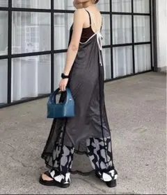 Pageboy メッシュ キャミワンピ 黒