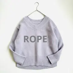 ロペ ROPE' タスマニアウール Vネック フォルム プルオーバー ニット