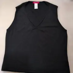 ANNE KLEIN ノースリーブ ニット ブラック XL　 ベストのサムネイル
