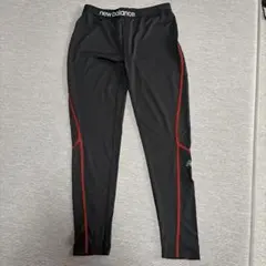 new balance 黒　メンズスパッツ　 赤ステッチ　LL