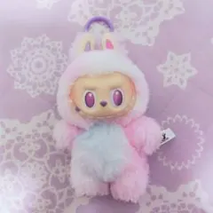 ラブブ　キーホルダーぬいぐるみ　パープル LABUBU紫 POP MARTのサムネイル