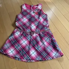 H&M ノースリーブ チェック柄ワンピース