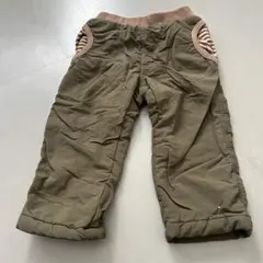 ミキハウス　オリーブグリーン 裏地付きパンツ　サイズ90