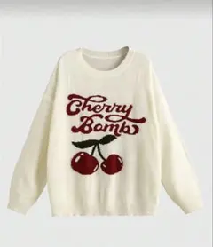 SHEIN ROMWE さくらんぼ ニット セーターのサムネイル