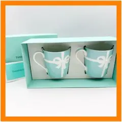 未使用品　箱付き　TIFFANY＆Co.　ブルーボックスマグ　ペア　マグカップ