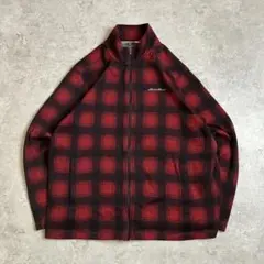 90s Eddie Bauer バッファローチェック柄 フリース XL アメカジ