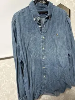 Ralph Lauren ラルフローレン デニムシャツ 長袖 XL ポニー刺繍