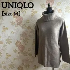 UNIQLO ニット M タートルネック ウール混