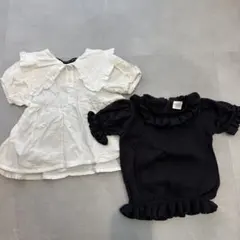 フリル付き半袖トップス 2点セット 80 バースデー