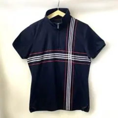 BURBERRY ハーフジップ 半袖シャツ ブラックのサムネイル