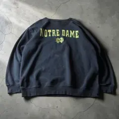 90s CHAMPS ノートルダム刺繍ロゴ カレッジスウェット　ビッグシルエット