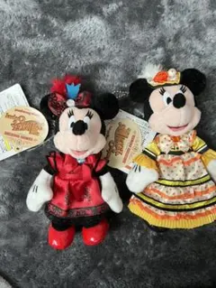 ディズニーランド　ミッキーアンドカンパニー　ミニー ぬいぐるみバッジ