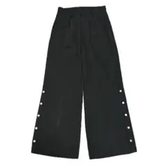 side-button wide slacks