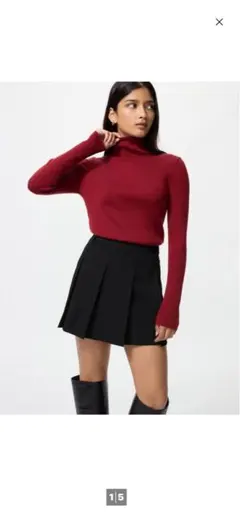 ユニクロ　メリノリブタートルネックセーター