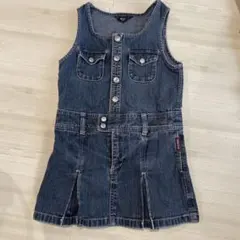 美品　コムサイズム　ジャンバースカート 110cm インディゴ