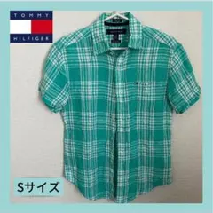 【美品】TOMMY HILFIGER トミーヒルフィガー★メンズ シャツ 半袖