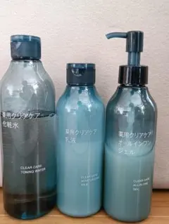 無印良品　薬用クリアケア 化粧水 乳液 オールインワンジェル 3点セットのサムネイル