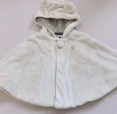 ミキハウス マイクロファーポンチョ ケープ クマ耳