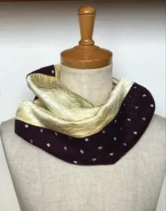 着物リメイク　スヌード　正絹