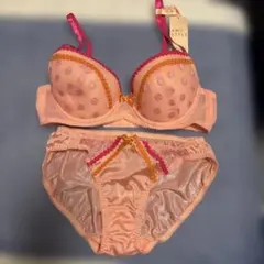 AM❤️STYLE C70 ドット柄ブラジャーショーツセット