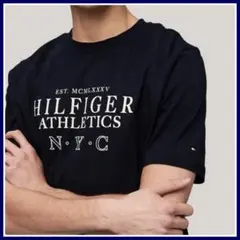 HILFIGER ATHLETICSのスタックロゴ ネイビー　Lサイズ