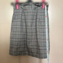 チェック柄 台形スカート