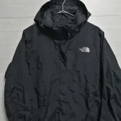 ノースフェイス ナイロンジャケット 黒 レディースXXL メンズL相当