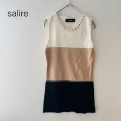 サリア　salire ビジュー付きノースリーブ　セーター　ニット　トップス 春Mのサムネイル