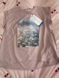 しまむらSEASON REASONフラワーフレンチスリーブ Tシャツ
